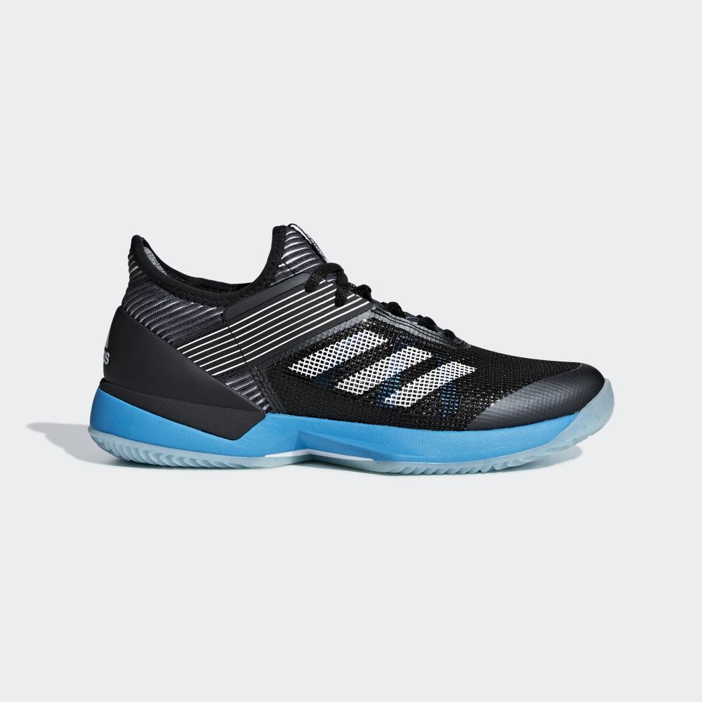 Adidas Women's Adizero Ubersonic 3.0 Clay Tennis Shoes Black/White/Blue Ireland CG6483